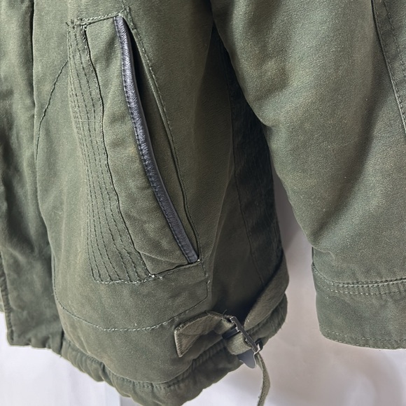 Hurley Men’s Size Small Army Green Heavy Cotton Full Zip and Snap Jacket - Picture 6 of 15